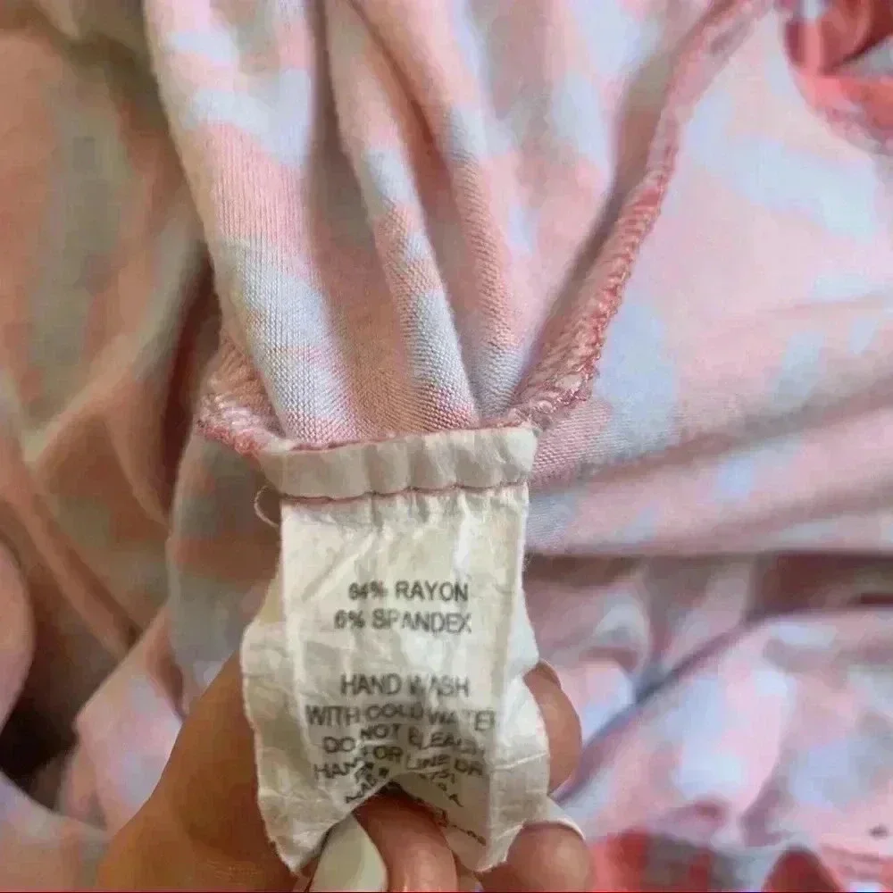 Market & Spruce pink and blue short sleeve tunic - Picture 6 of 6